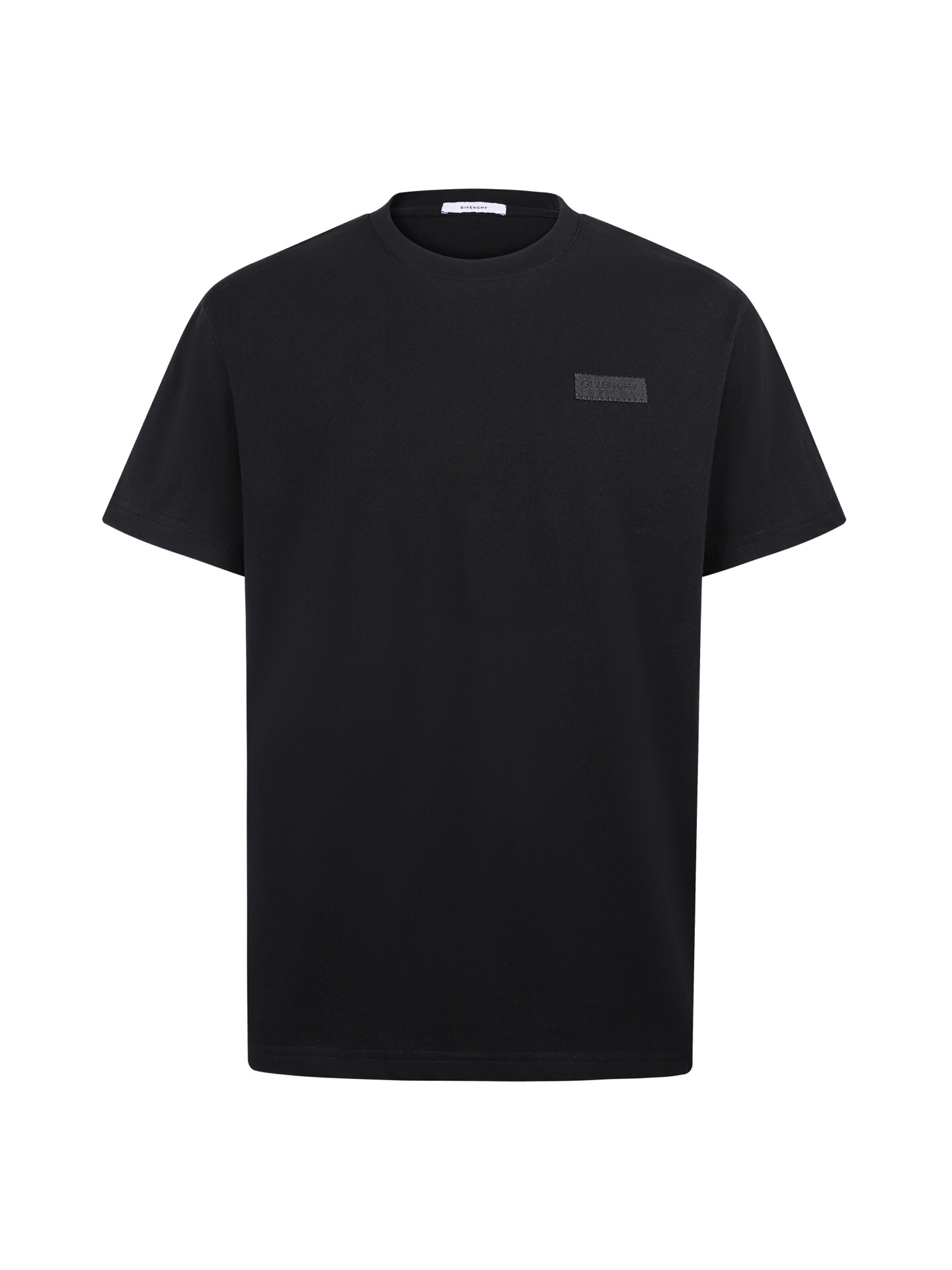 ジバンシィ ロゴラベル コットンTシャツ ブラック 詳細画像 1