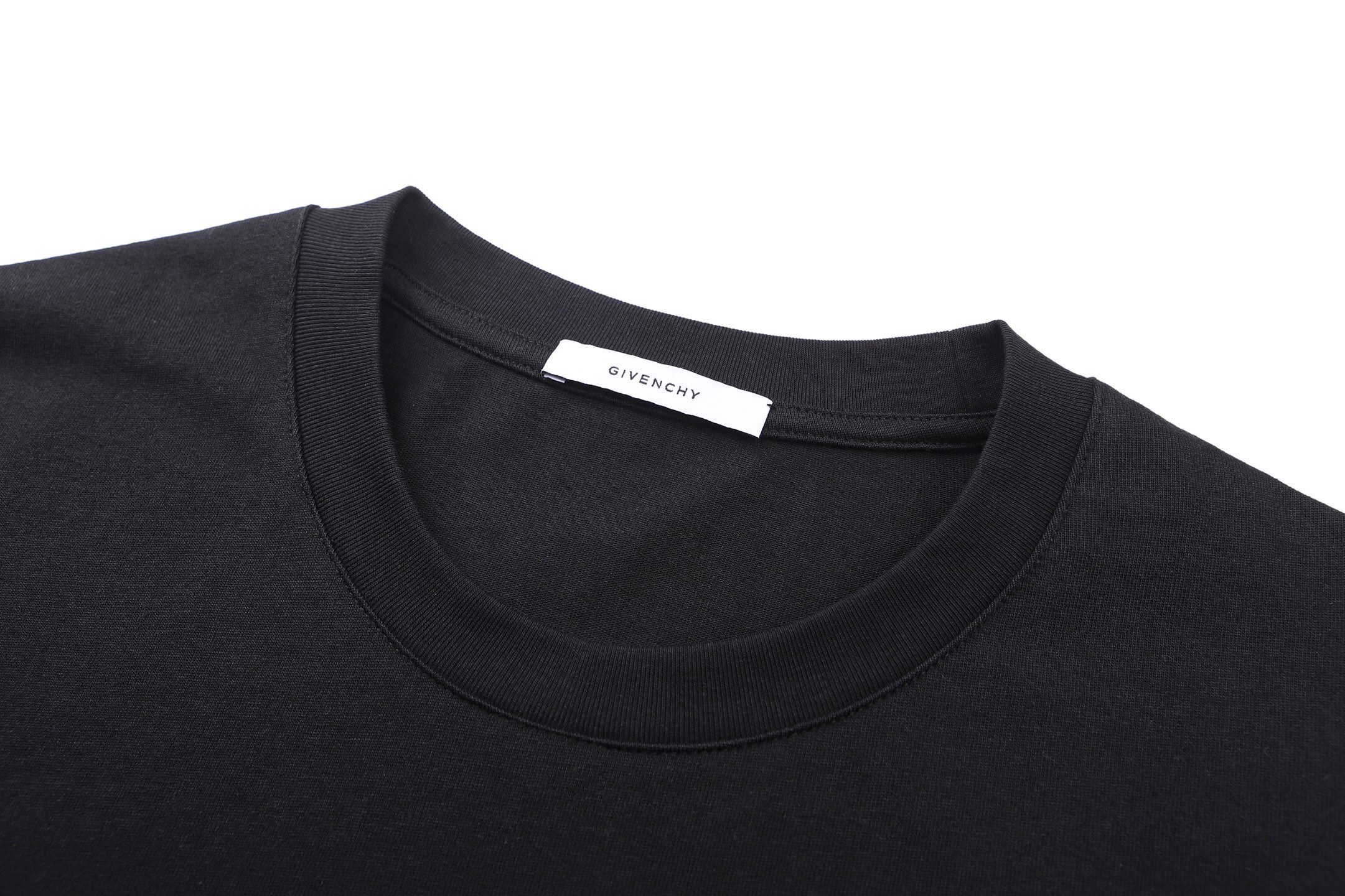 ジバンシィ ロゴラベル コットンTシャツ ブラック 詳細画像 3