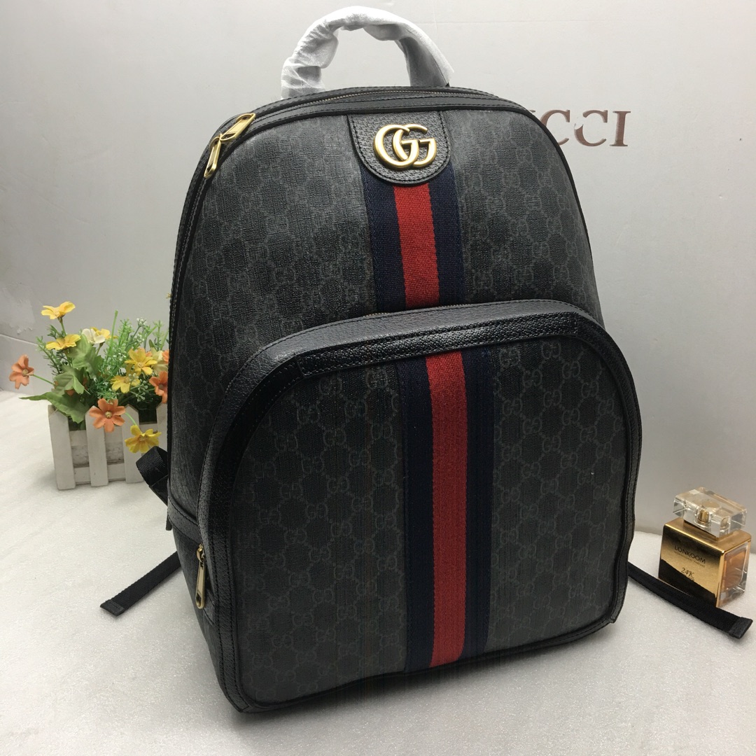 グッチ GGパターン バックパック ブラック 詳細画像 1