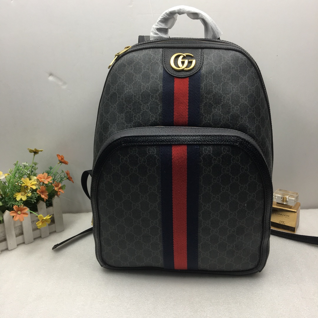 グッチ GGパターン バックパック ブラック 詳細画像 3