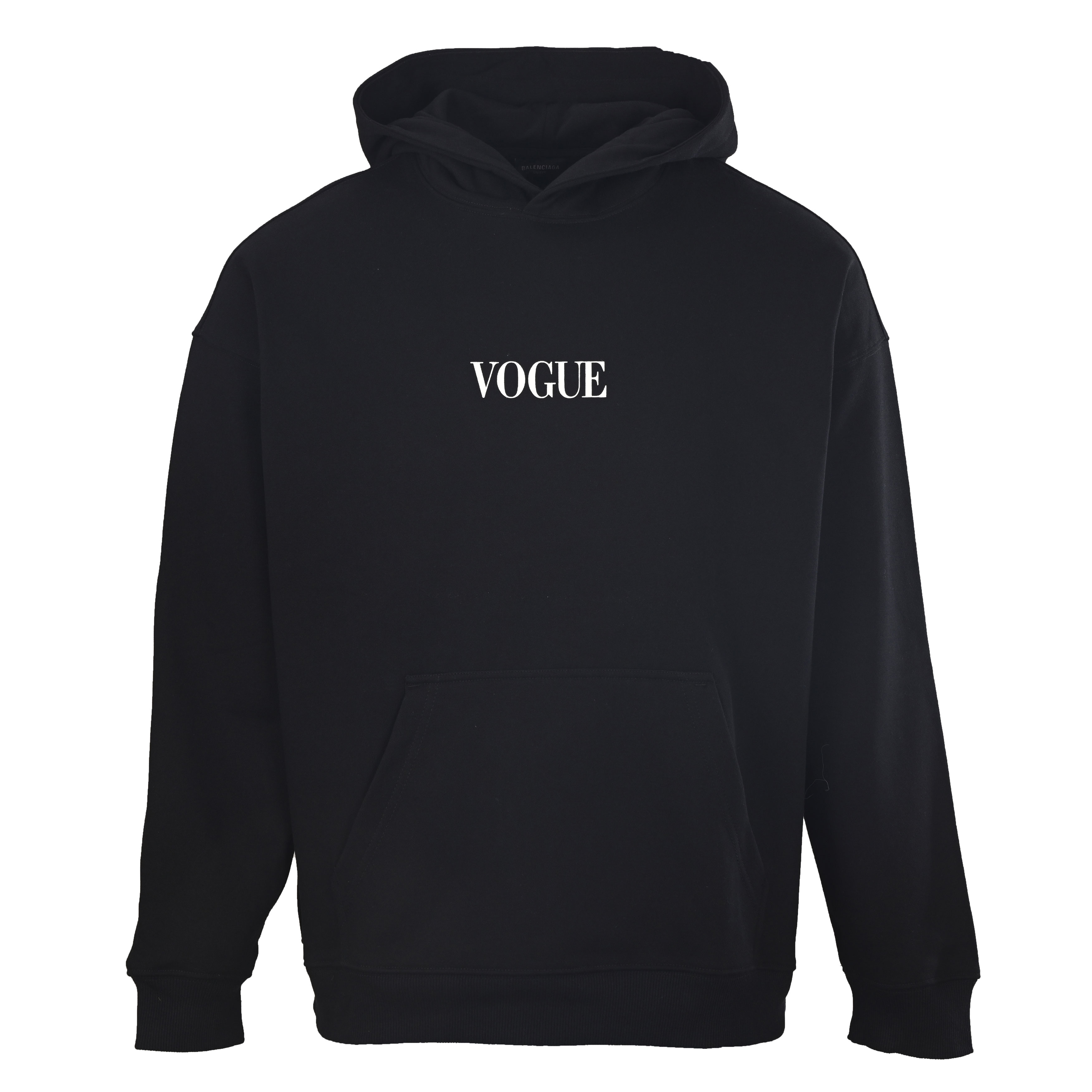 バレンシアガ Vogue ロゴ プルオーバーパーカー ブラック 詳細画像 1