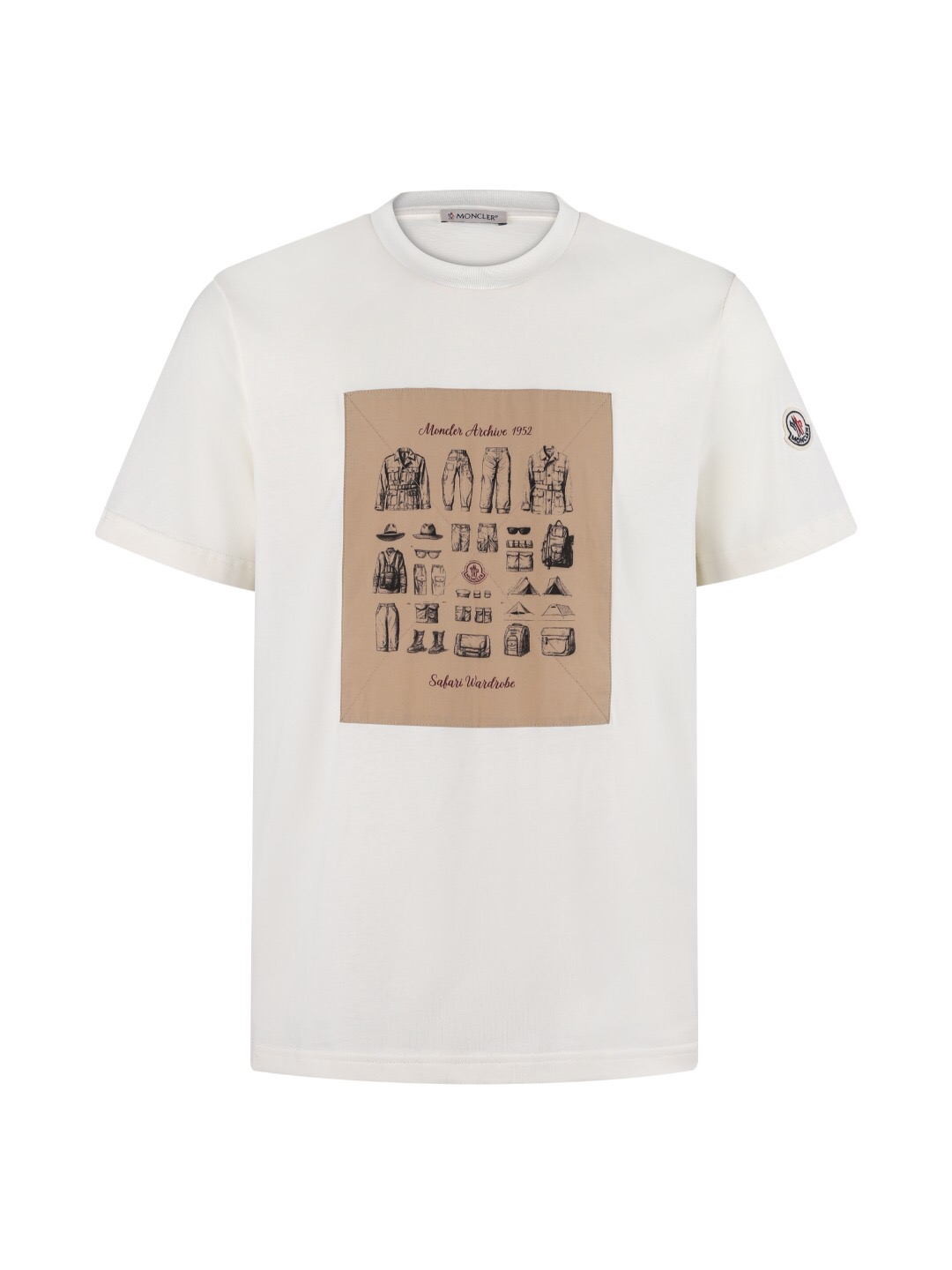 モンクレール キャンプツール アップリケ Tシャツ ホワイト 詳細画像 1