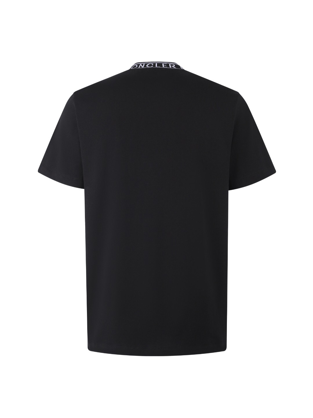 モンクレール ジャカードロゴ襟 Tシャツ ブラック 詳細画像 2
