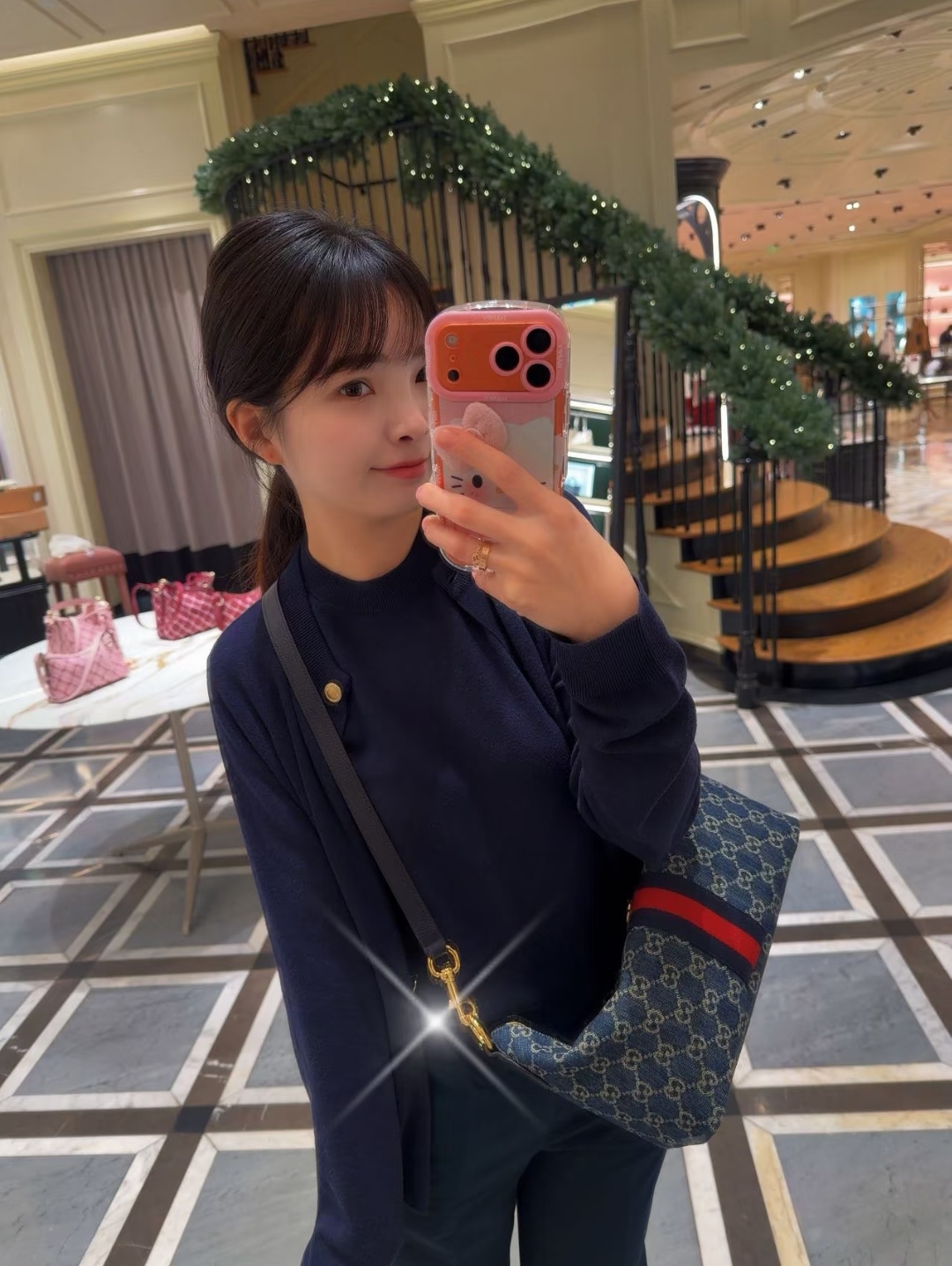 グッチ Vanity ミディアム ハンドバッグ ブルーデニム 857799 詳細画像 3
