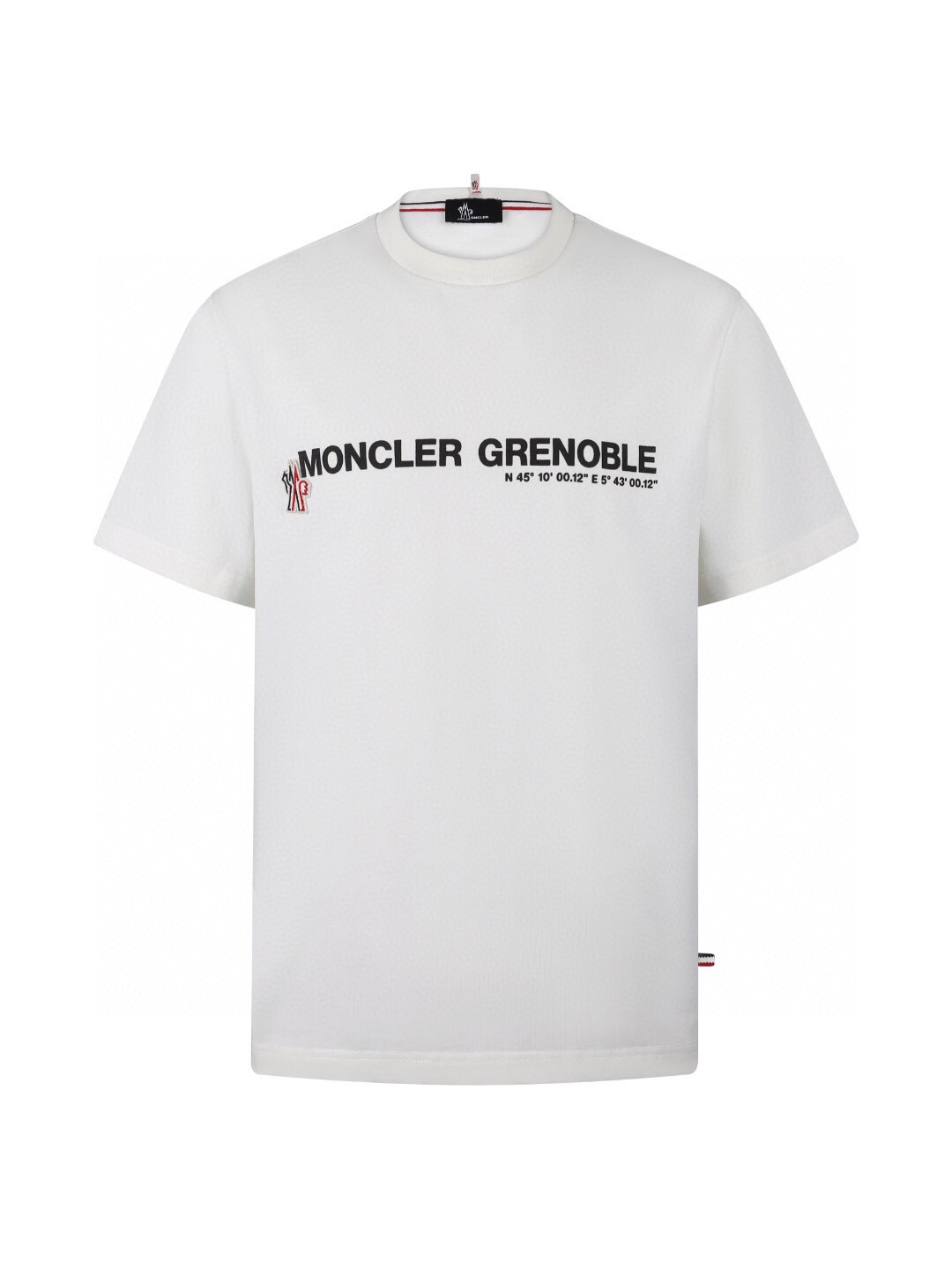 モンクレール フロッキーロゴ Tシャツ ホワイト 詳細画像 1