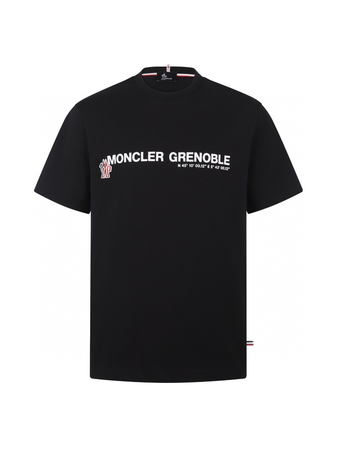 モンクレール フロッキーロゴ Tシャツ ブラック 詳細画像 1