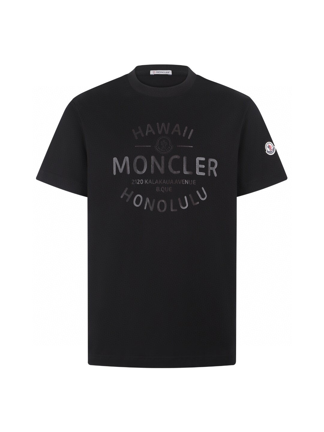 モンクレール スタンプロゴ 半袖Tシャツ ブラック 詳細画像 1