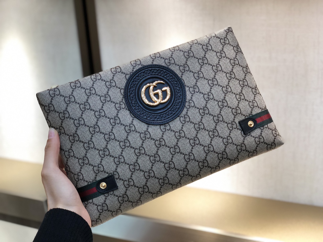 グッチ GGパターン クラッチバッグ ベージュ 詳細画像 2