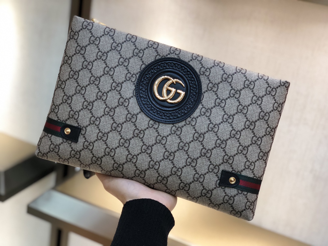 グッチ GGパターン クラッチバッグ ベージュ 詳細画像 3