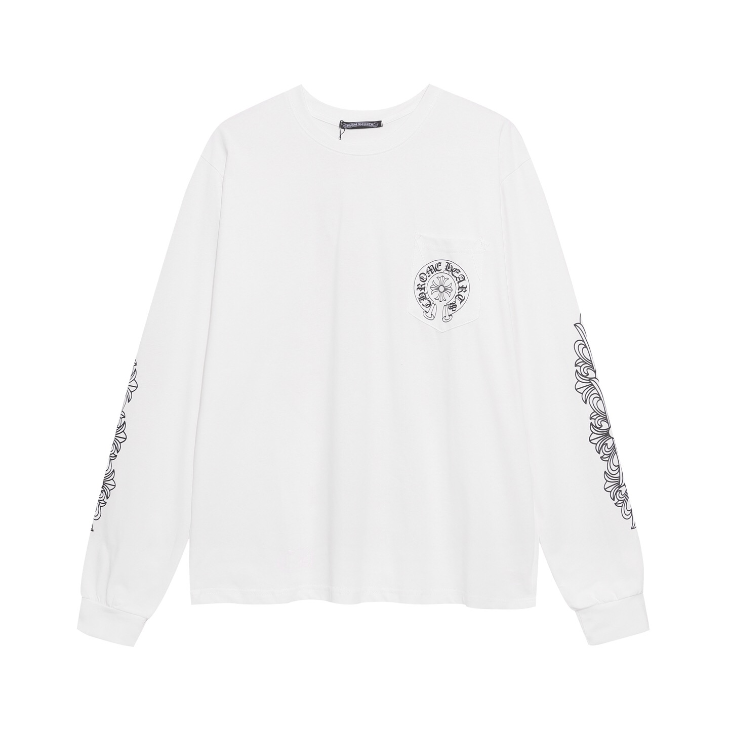 クロムハーツ ホースシュー ポケット ロングTシャツ ホワイト 詳細画像 1