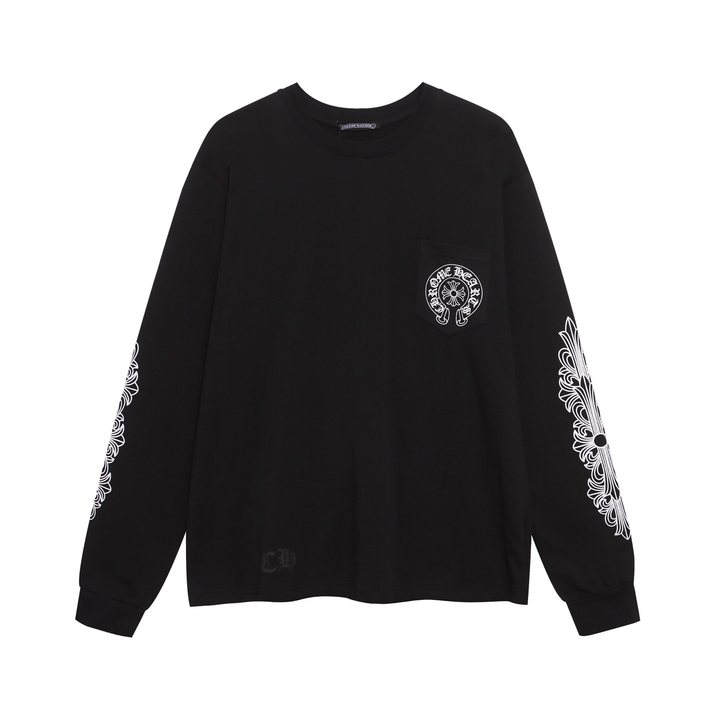 クロムハーツ ホースシューポケット ロングスリーブTシャツ ブラック 詳細画像 1