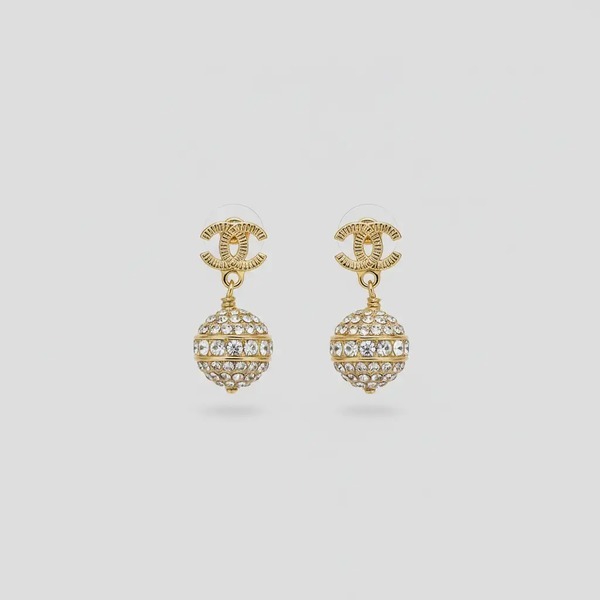 シャネル CCロゴ ボール ドロップピアス ゴールド