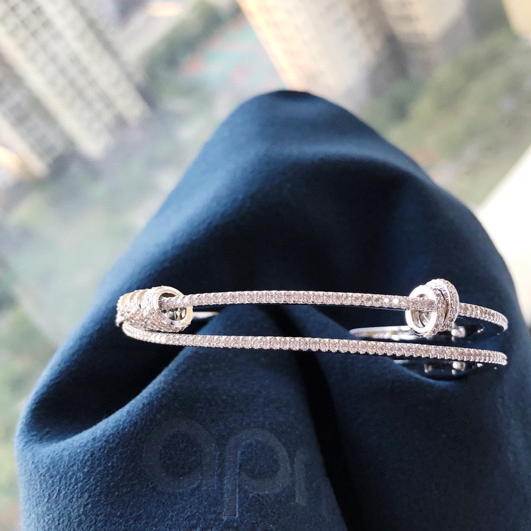 エーピーエム モナコ ダブルレイヤー マルチリング オープンバングル シルバー 詳細画像 3