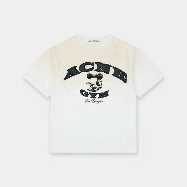 アクネ ストゥディオズ アーチロゴ グラフィックTシャツ アイボリー