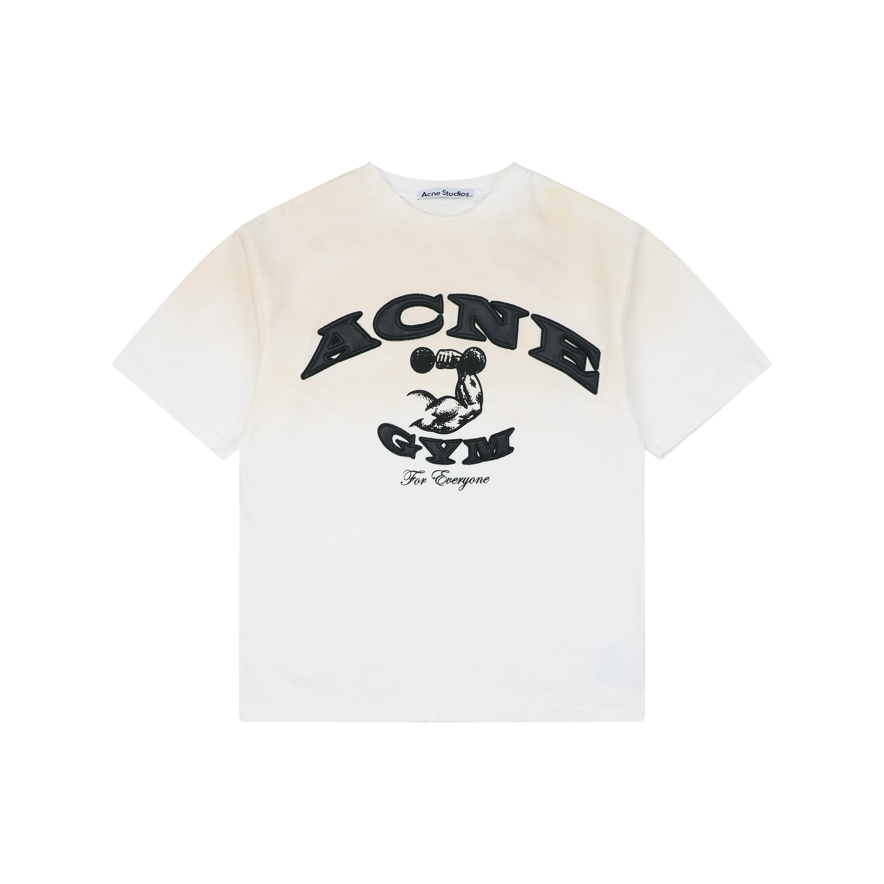 アクネ ストゥディオズ アーチロゴ グラフィックTシャツ アイボリー 詳細画像 1