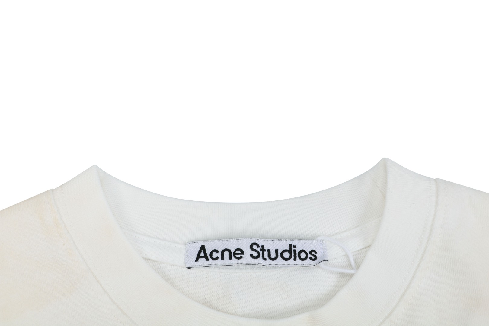 アクネ ストゥディオズ アーチロゴ グラフィックTシャツ アイボリー 詳細画像 2