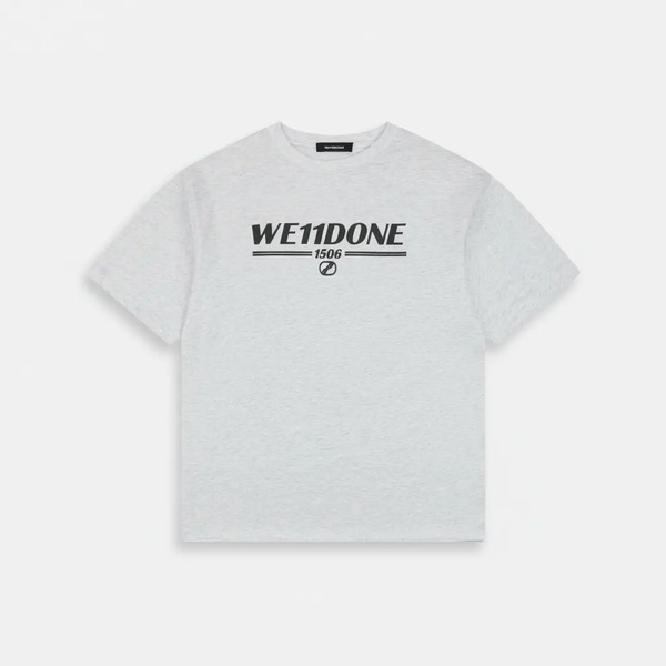 ウェルダン 1506 ロゴプリント Tシャツ ライトグレー