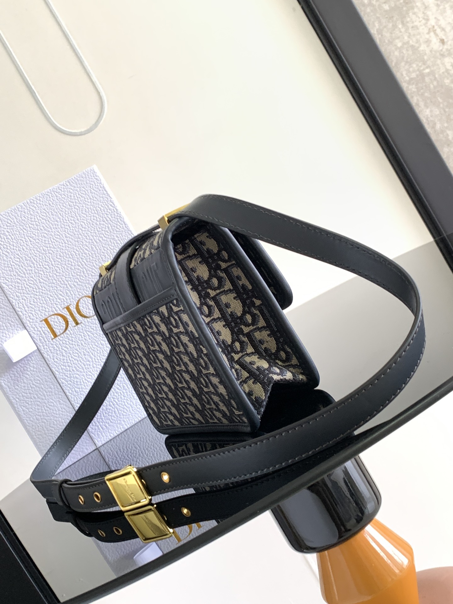 ディオール 30 Montaigne スモール バッグ ブルー オブリーク M9234UTZQ_M928 詳細画像 2