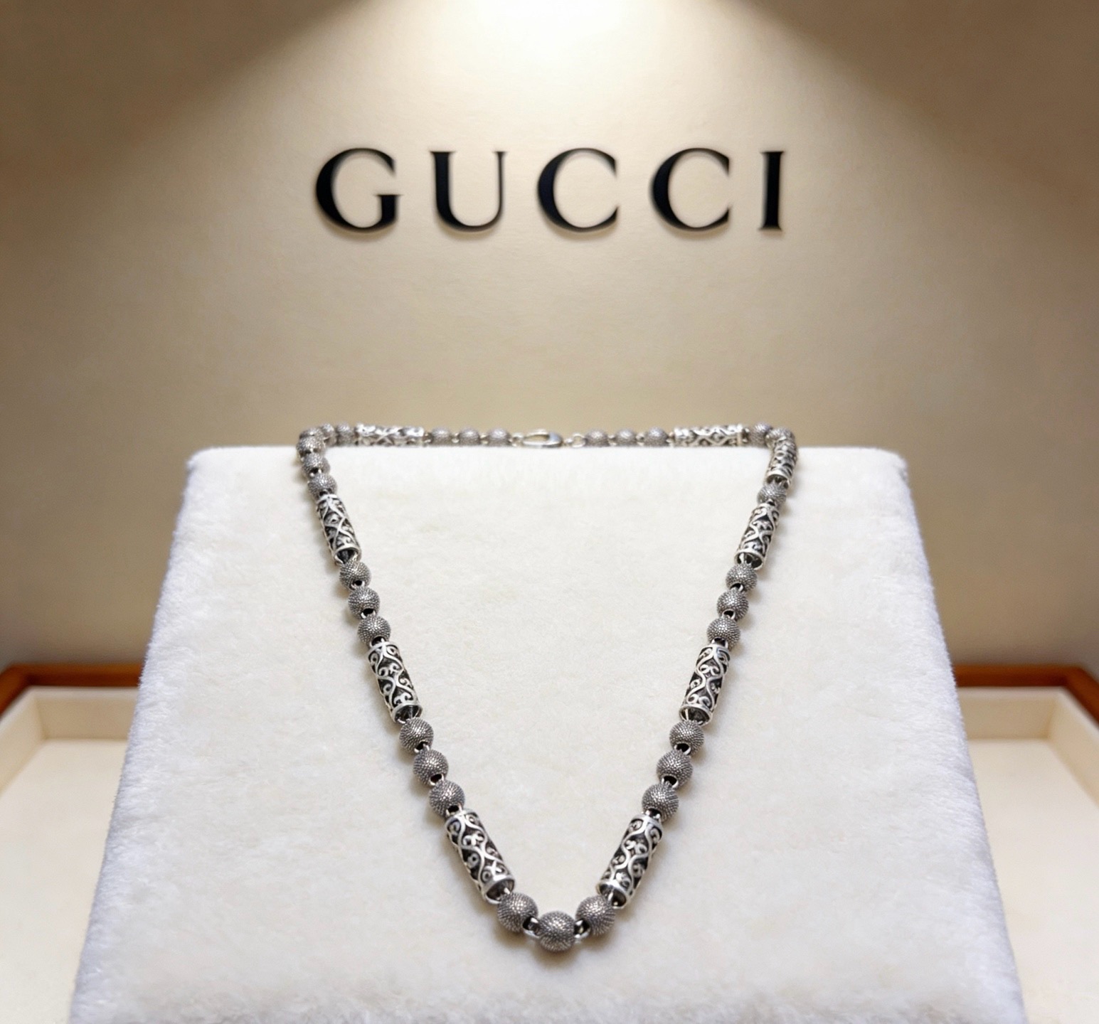 グッチ ダブルG ヴィンテージ加工 チェーンネックレス 詳細画像 1