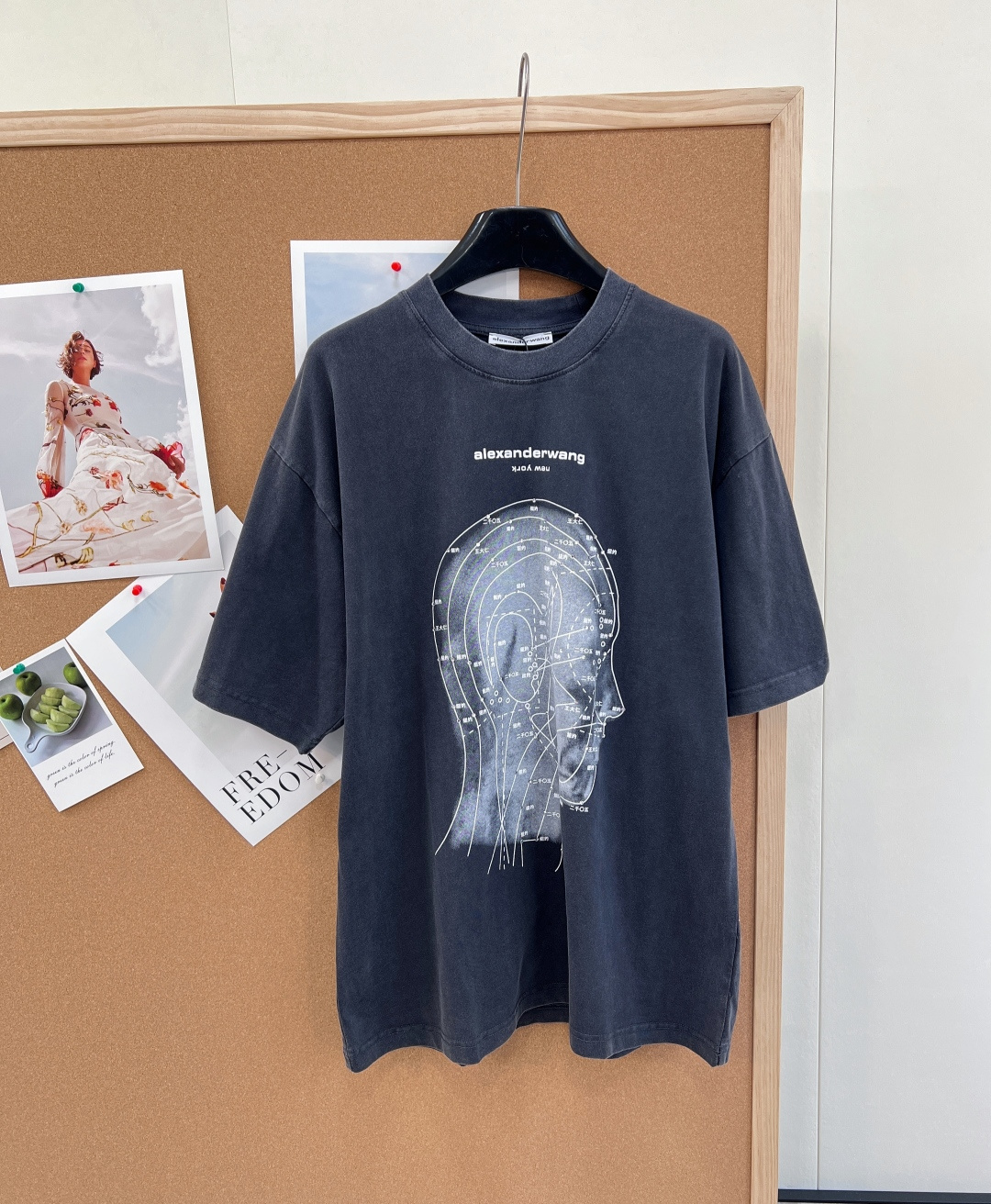 アレキサンダー ワン ブレイングラフィック ラインストーン Tシャツ ブラック 詳細画像 1