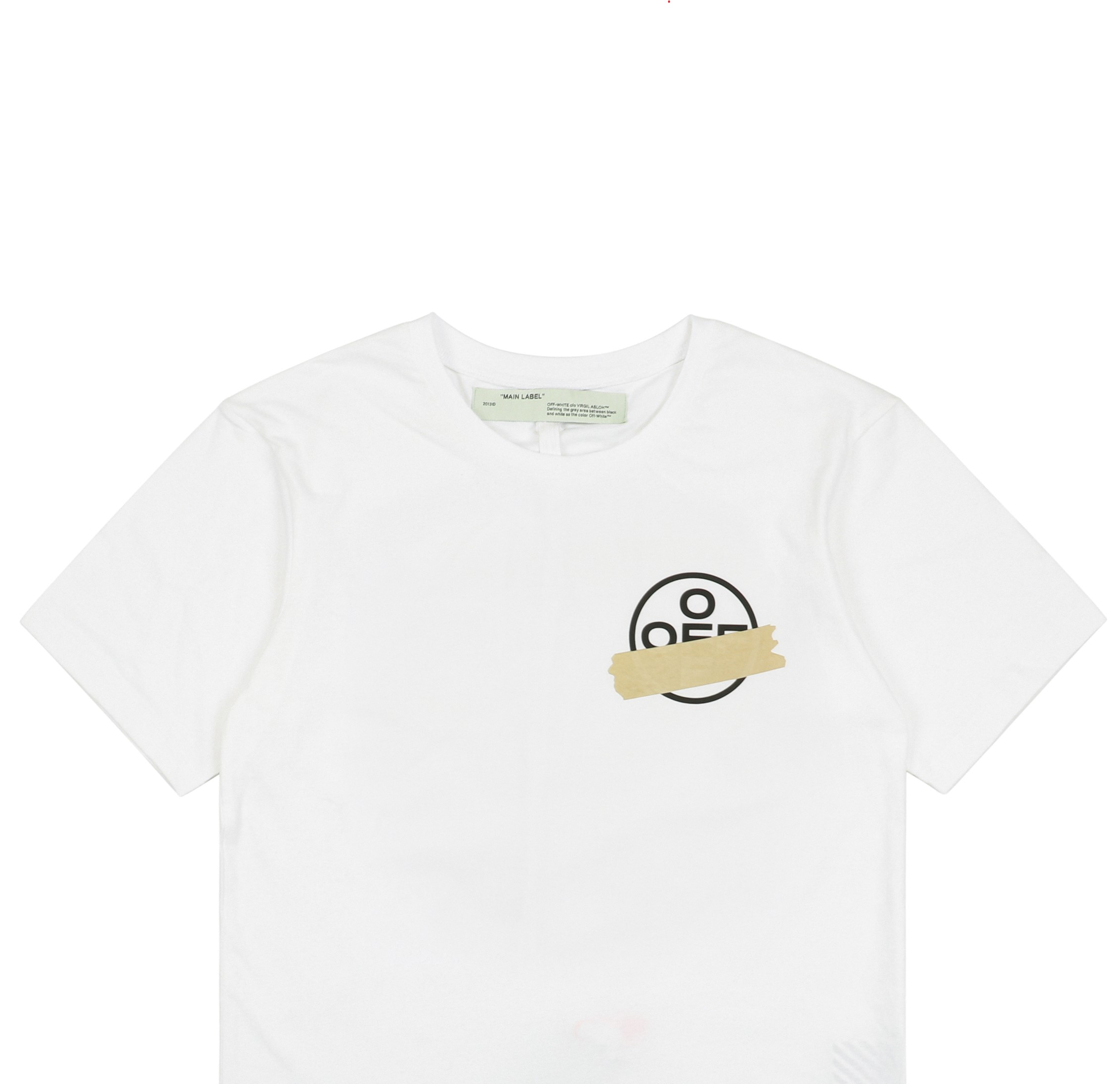 オフホワイト ヴァージル イエローテープ アロープリント 半袖Tシャツ ホワイト 2020S 詳細画像 3