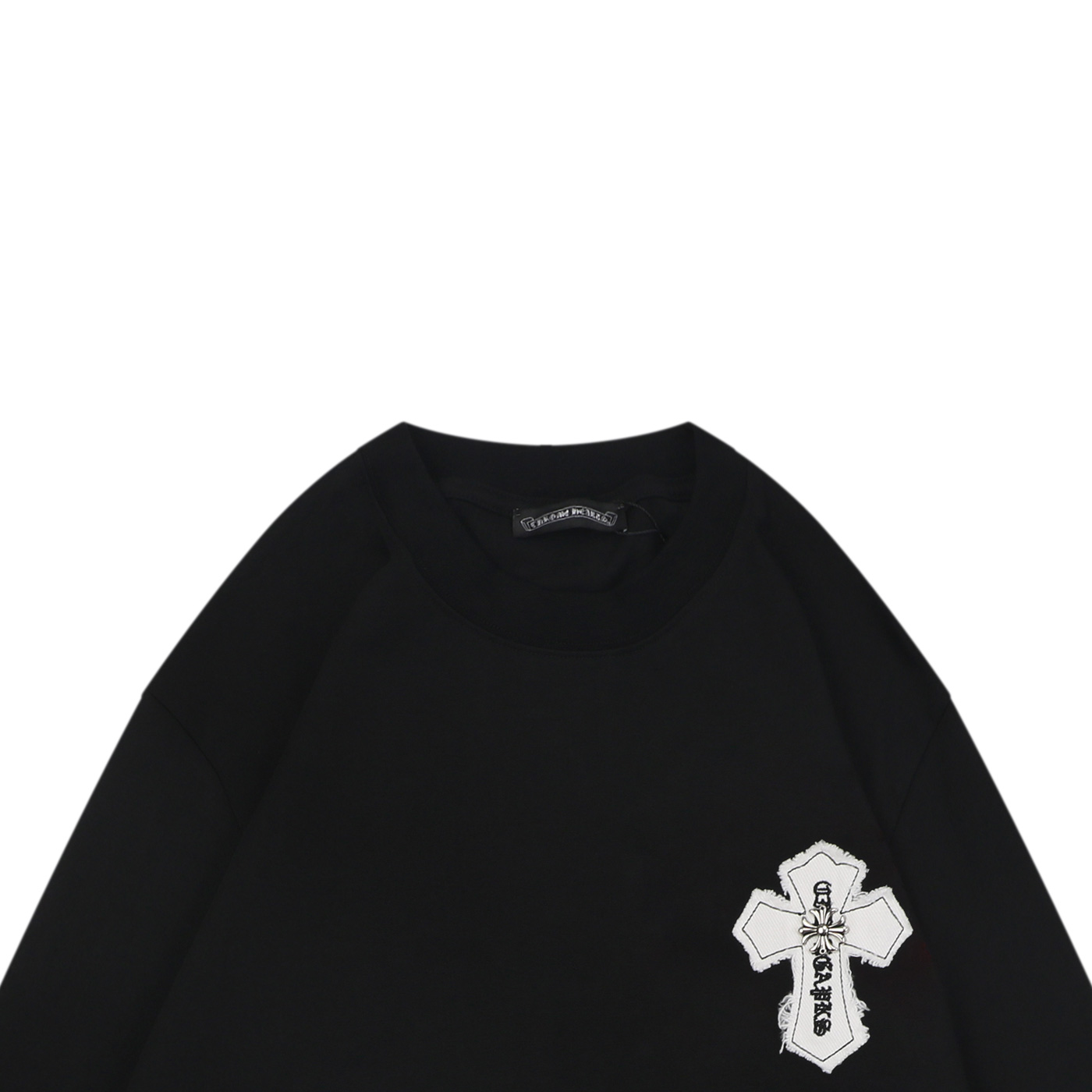 クロムハーツ クロスパッチ ロングスリーブTシャツ ブラック 詳細画像 3