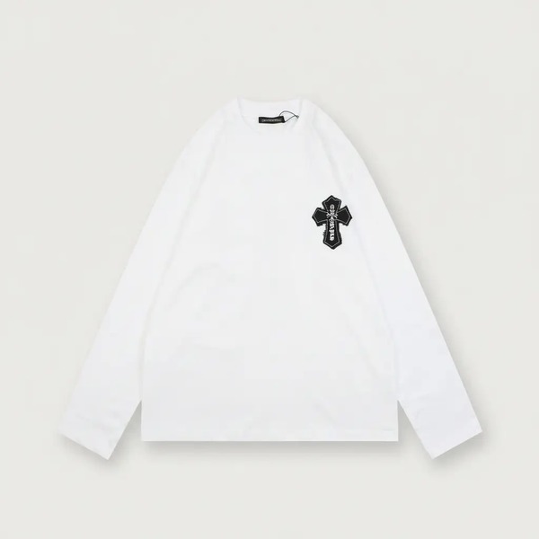 クロムハーツ クロスパッチ ロングスリーブTシャツ ホワイト