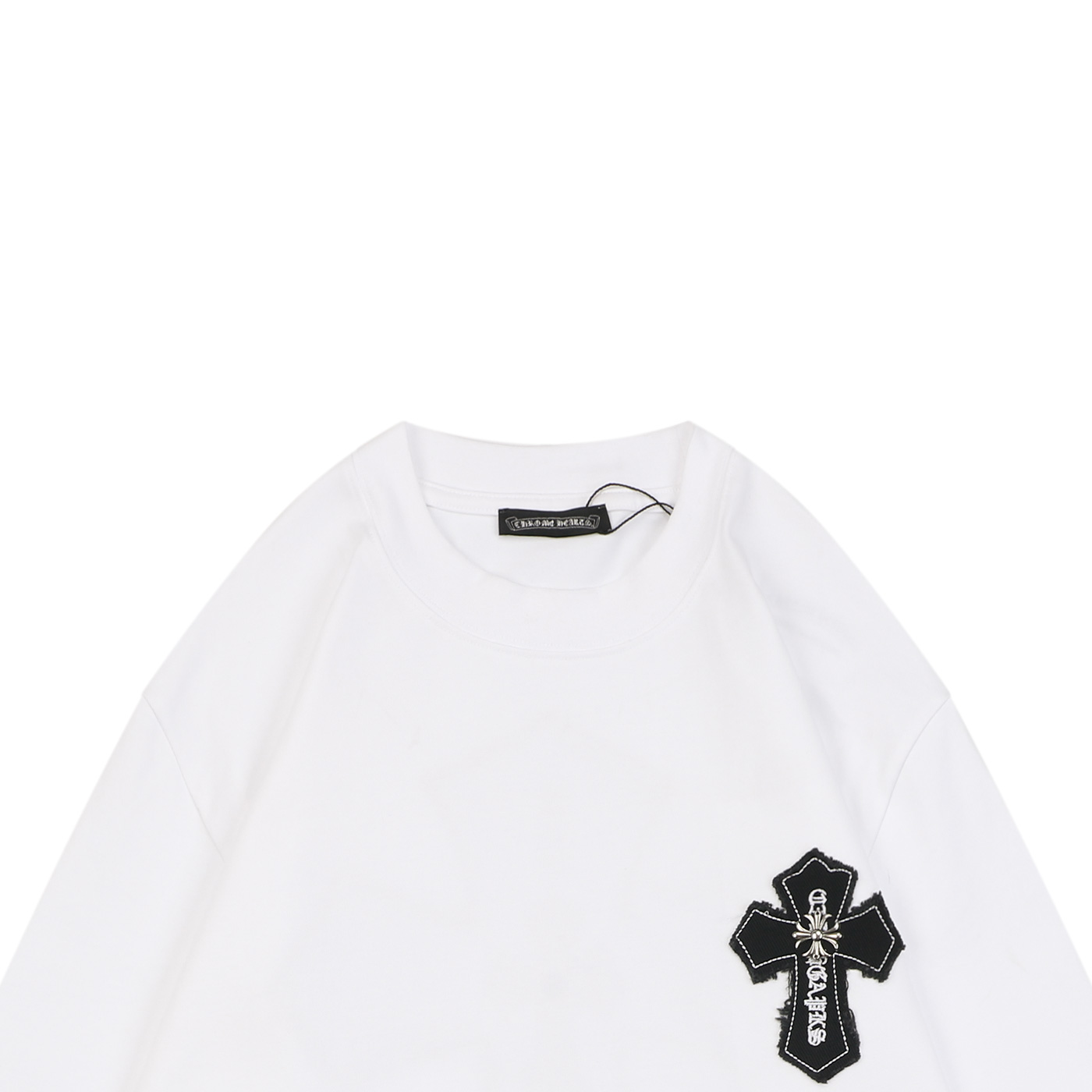 クロムハーツ クロスパッチ ロングスリーブTシャツ ホワイト 詳細画像 3