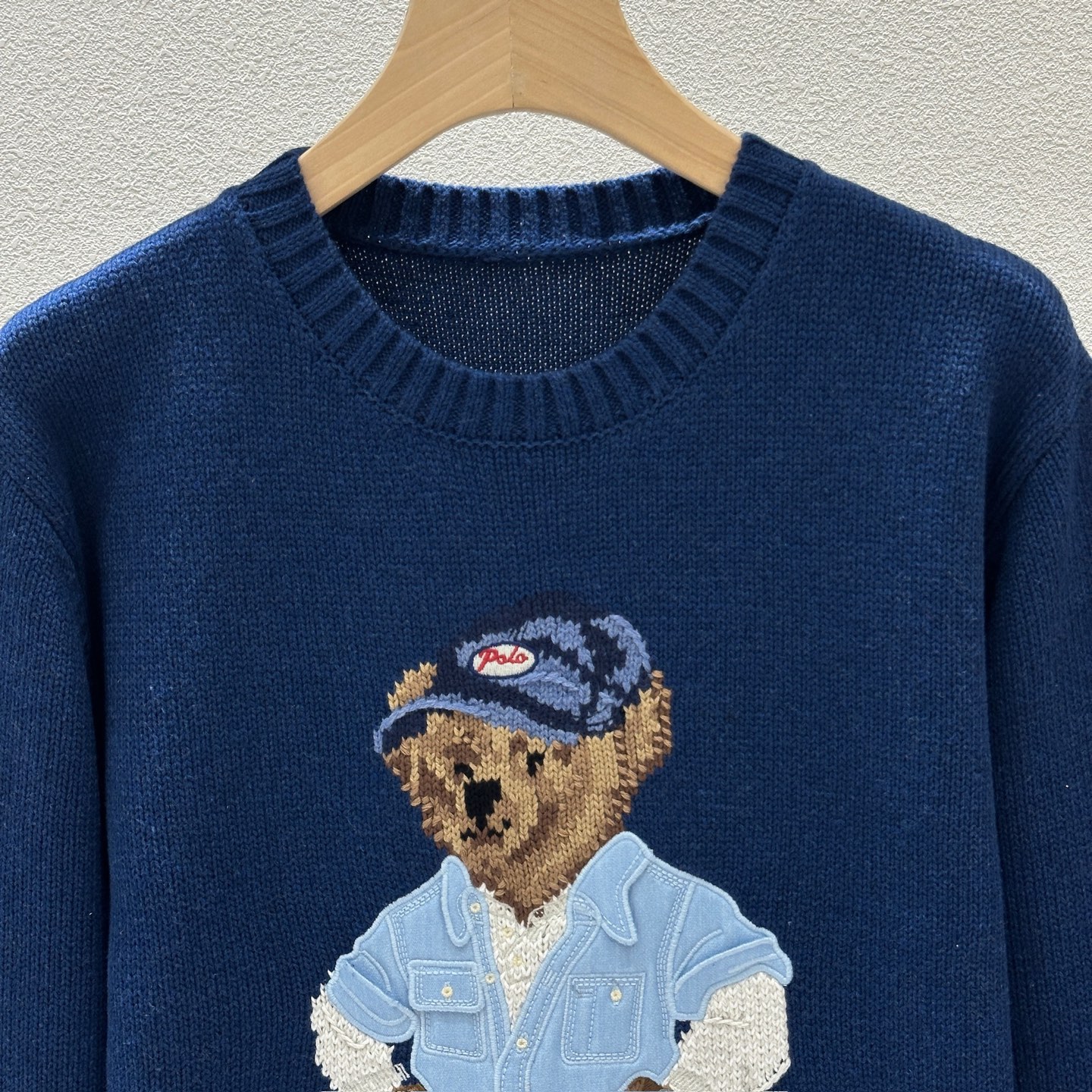 ラルフ ローレン デニムシャツ ベア刺繍 ブルー 詳細画像 3