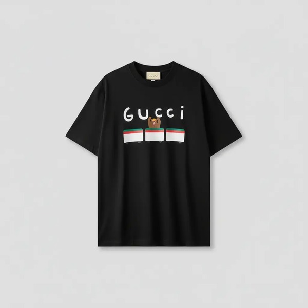 グッチ カートゥーンプリント 半袖Tシャツ ブラック