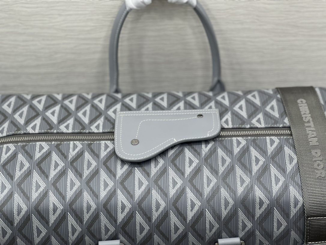 ディオール Lingot 50 トラベルバッグ グレー CD Diamond キャンバス 詳細画像 3