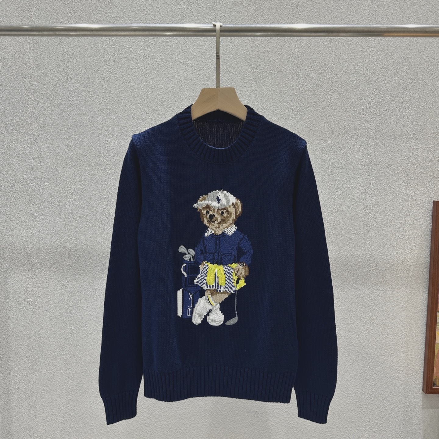 ラルフ ローレン ゴルフ ベア 刺繍 コットンスカート ネイビー 詳細画像 1