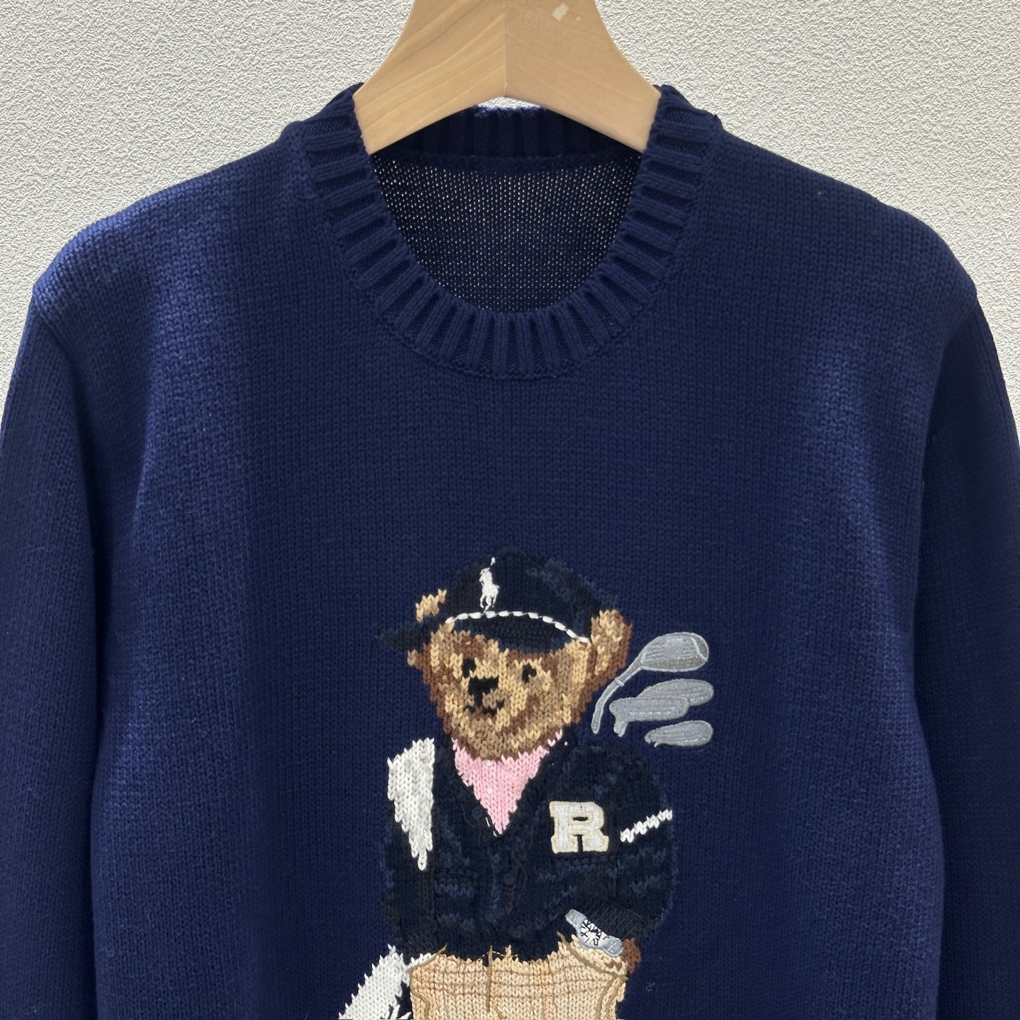 ラルフ ローレン ゴルフ ベア コットンニット ネイビー 詳細画像 3