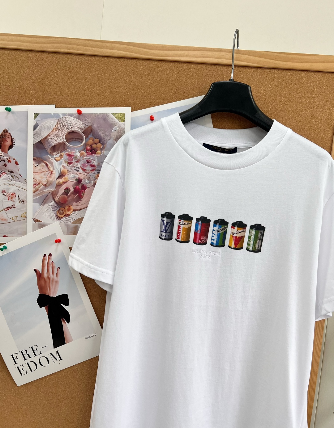 ルイ・ヴィトン フィルム缶プリント 半袖Tシャツ ホワイト 詳細画像 3