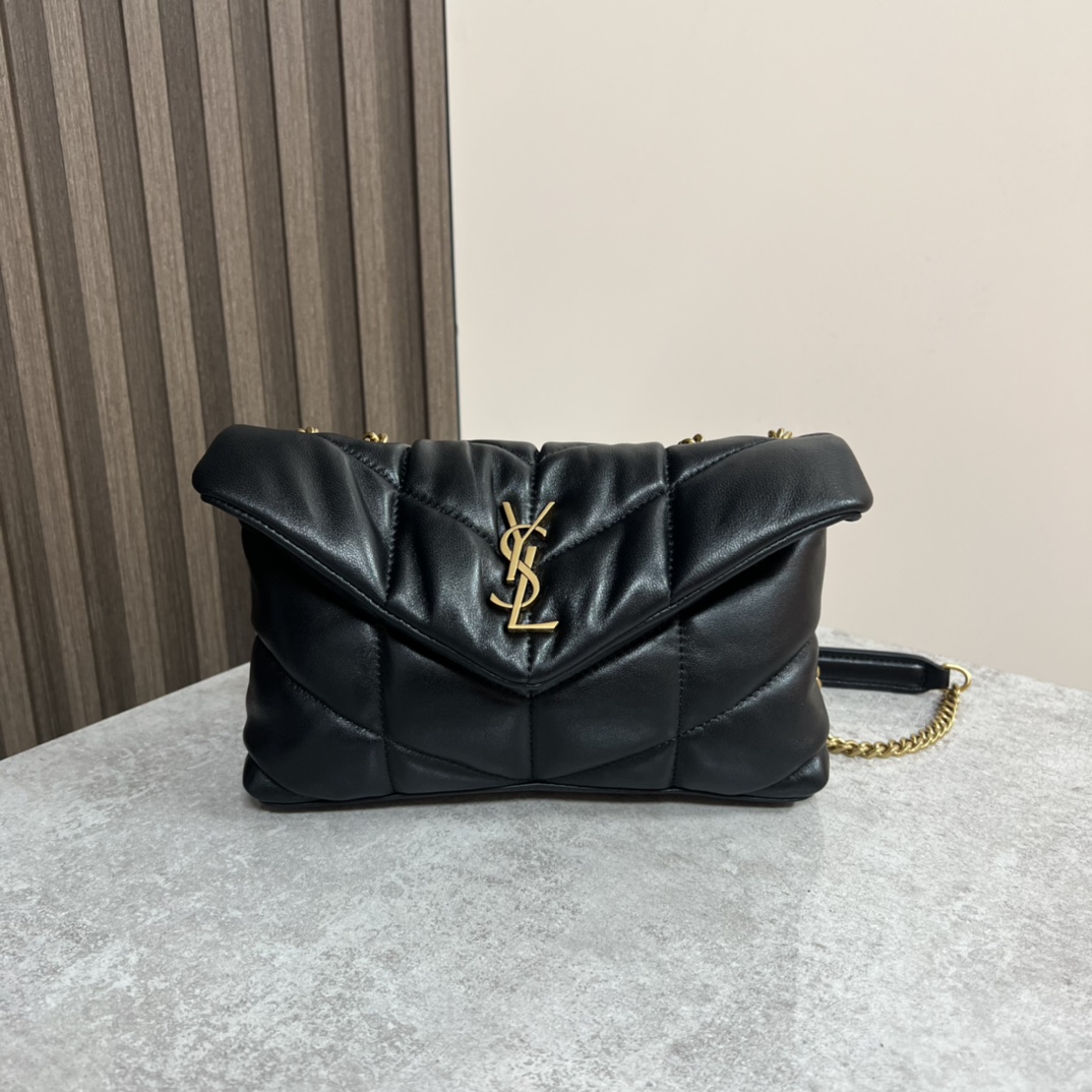 サンローラン ルル パファー ミニバッグ ブラック ゴールド金具 759337 詳細画像 1