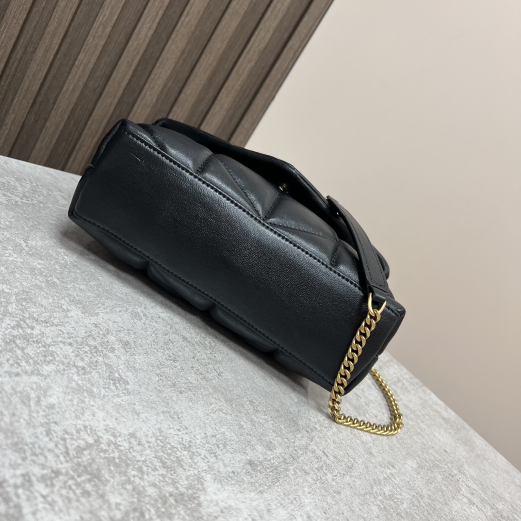 サンローラン ルル パファー ミニバッグ ブラック ゴールド金具 759337 詳細画像 3