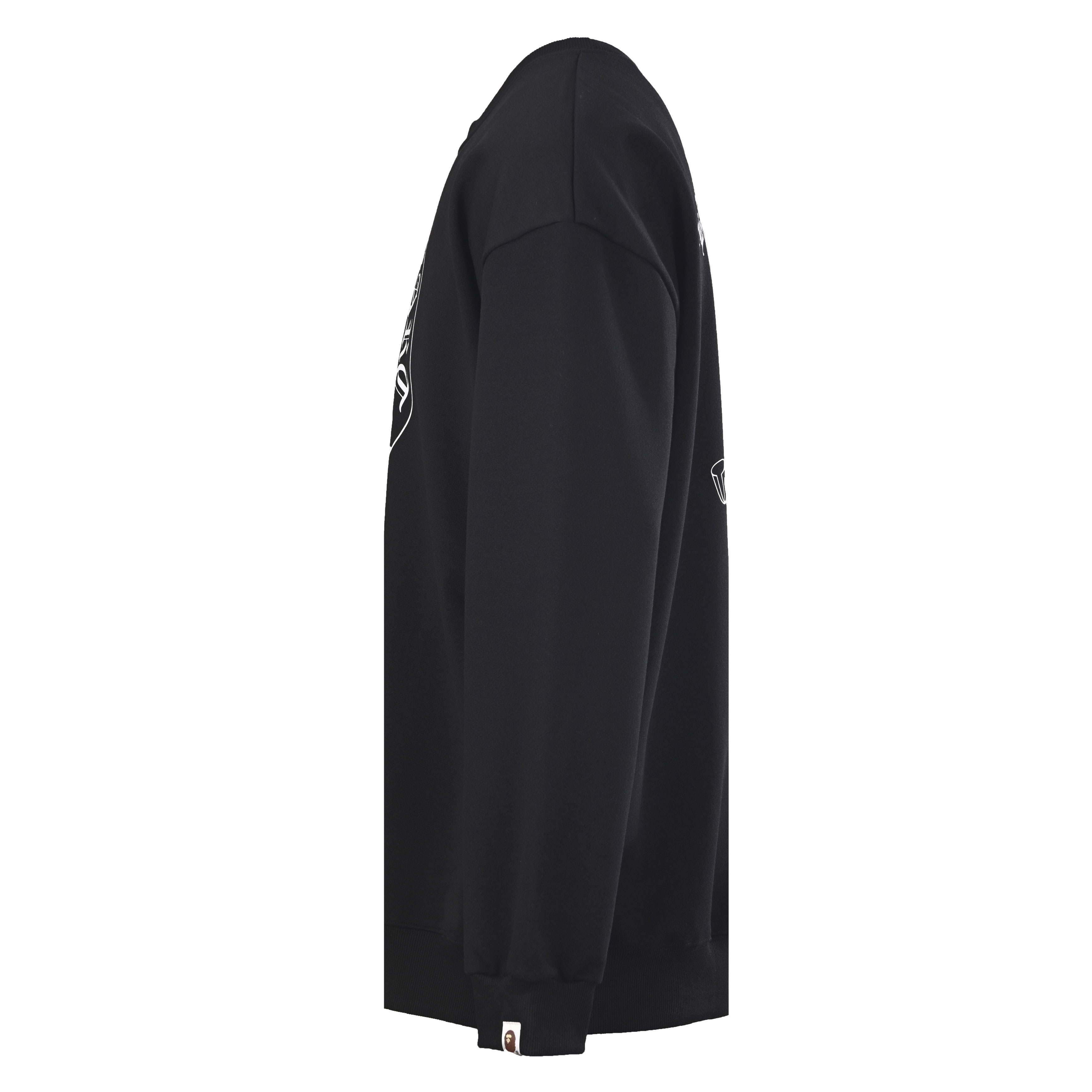 クロムハーツ x BAPE エイプヘッド ロゴプリント クルーネック スウェット ブラック ホワイト 詳細画像 2