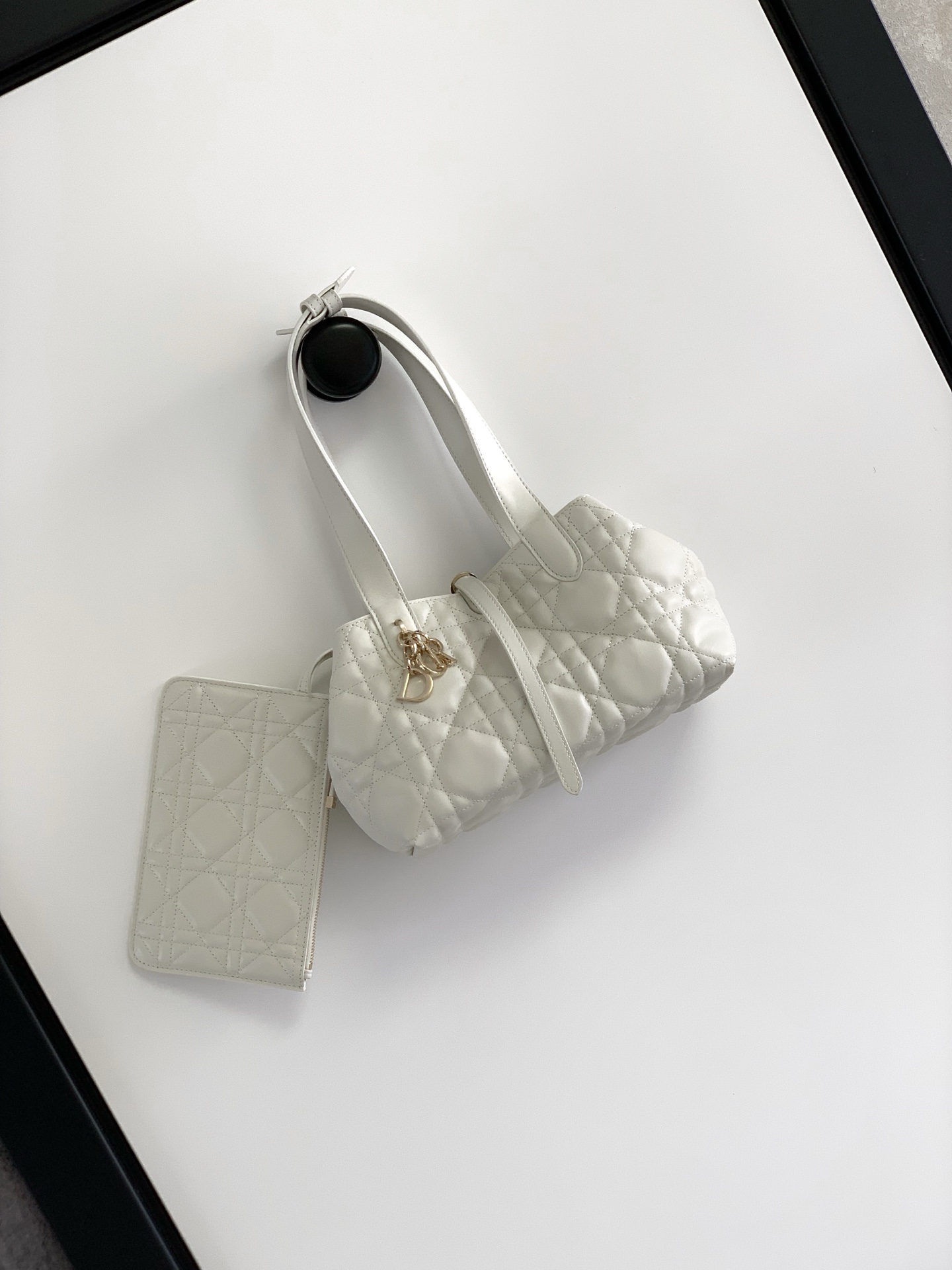 ディオール Dior Toujours スモール トートバッグ アプリコット 詳細画像 2
