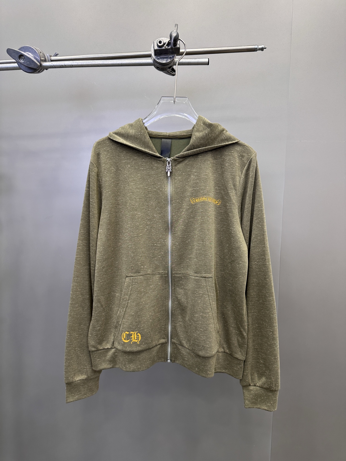 クロムハーツ ジップアップ パーカーカーディガン オリーブカーキ 詳細画像 1