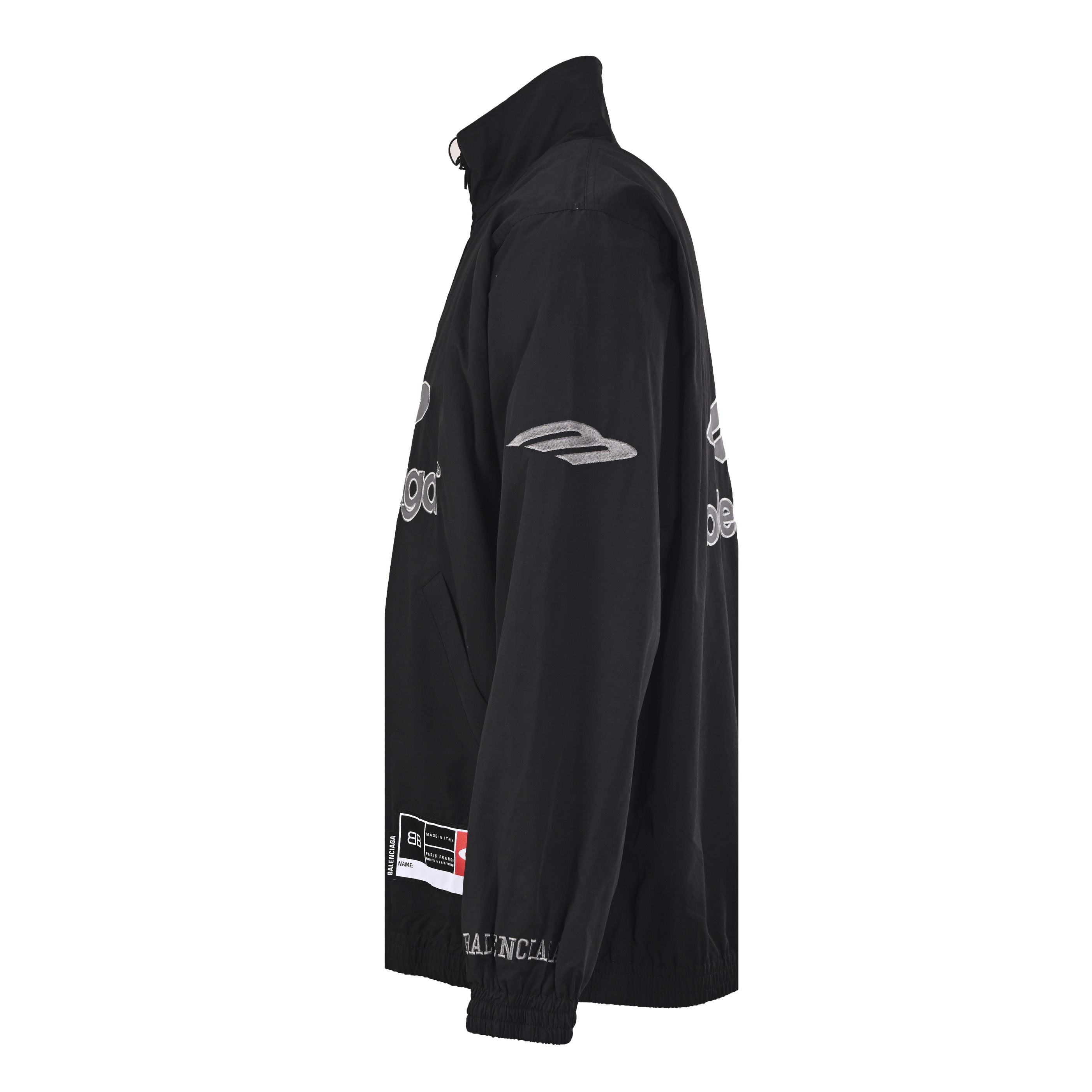 バレンシアガ 3M サッカー スタンドカラー ジャケット ブラック 詳細画像 2