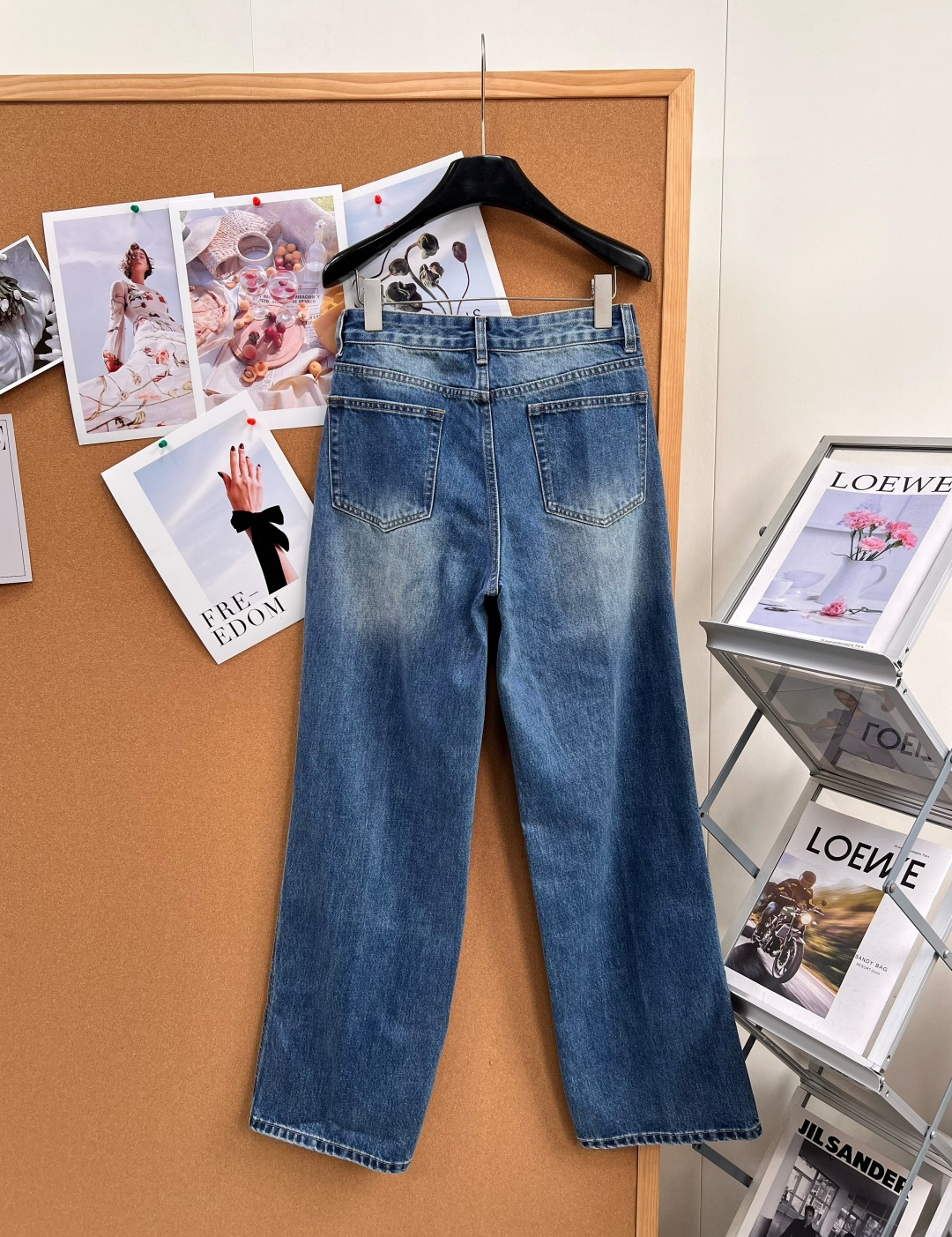 ルイ・ヴィトン ハイウエスト ワイドレッグ デニムパンツ 詳細画像 2