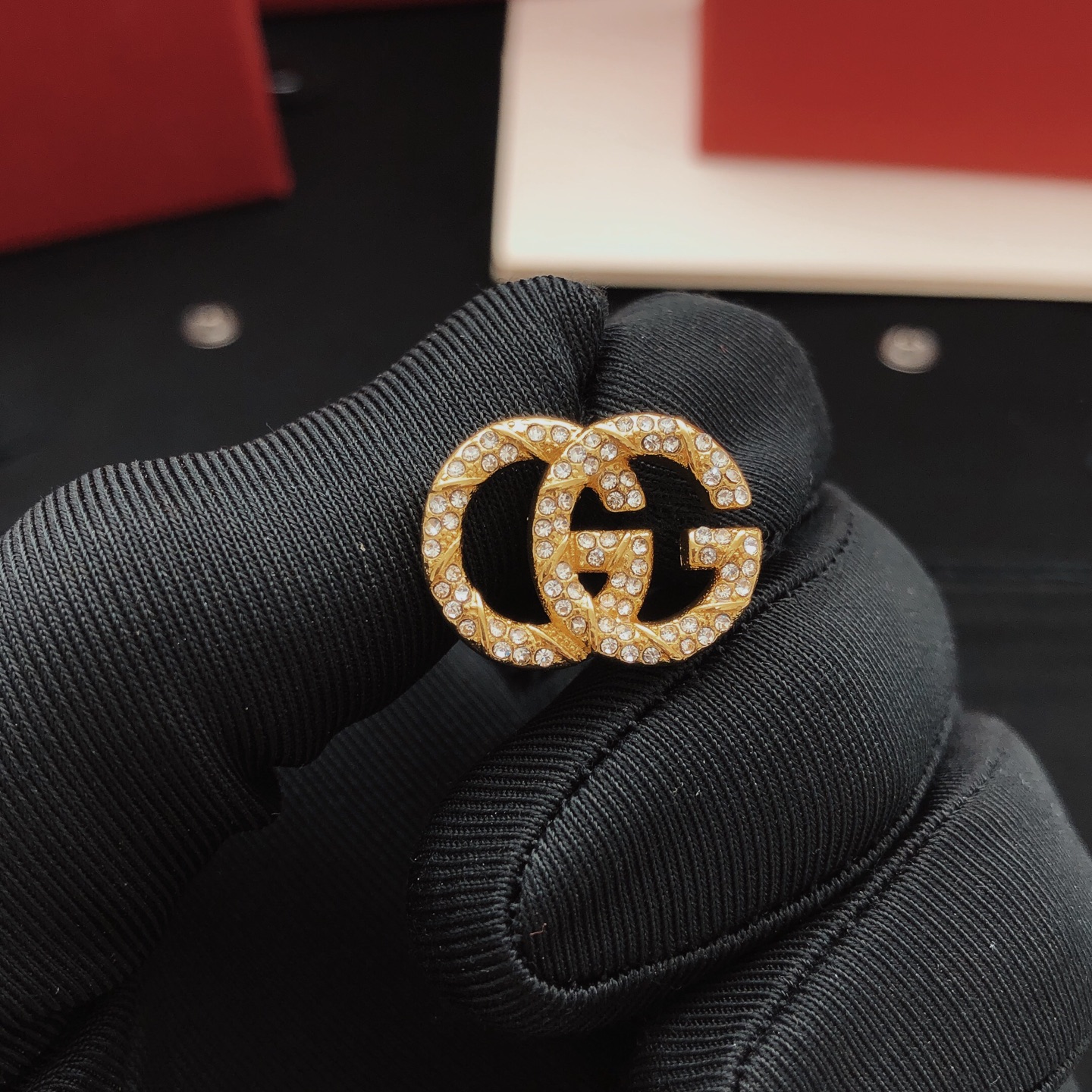 グッチ ツイスト編みデザイン スタッドピアス GED0237 詳細画像 3