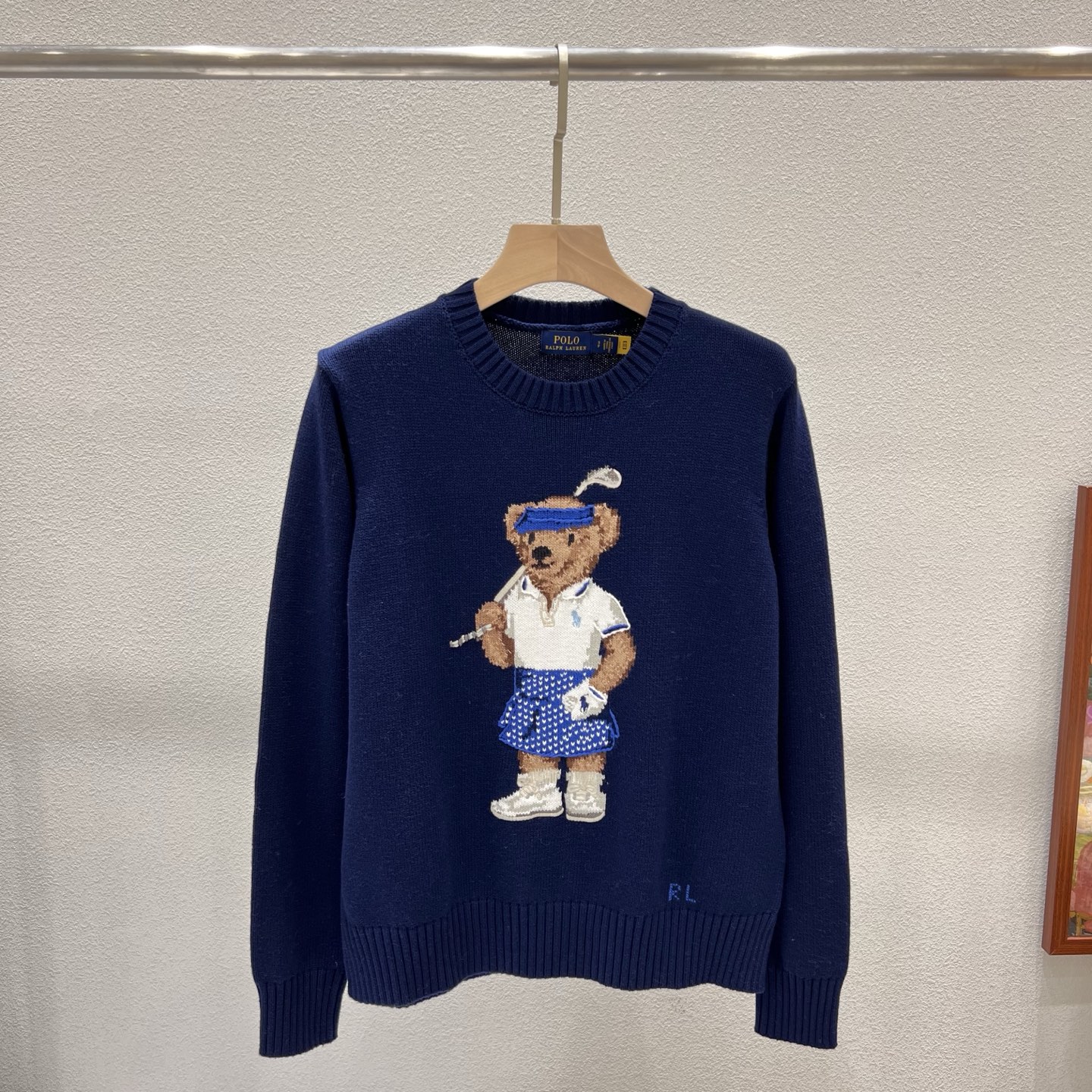 ラルフ ローレン ゴルフ ベア刺繍 ルーズフィット トップス ロイヤルブルー 詳細画像 1