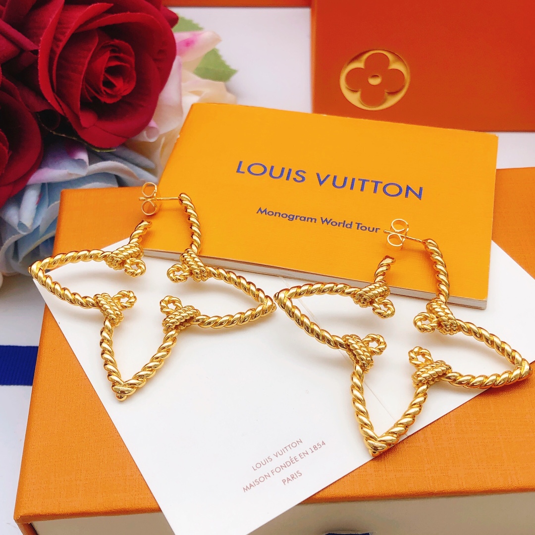 ルイ・ヴィトン ツイスト ピアス ゴールド 詳細画像 3