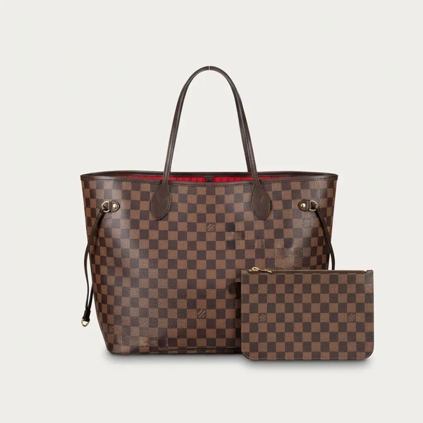 ルイ・ヴィトン Neverfull MM トートバッグ ダミエ ブラウン M40599