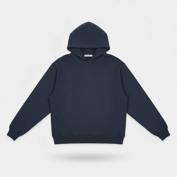 アクネ ストゥディオズ ディストレス バックレタリング フーディ ネイビー