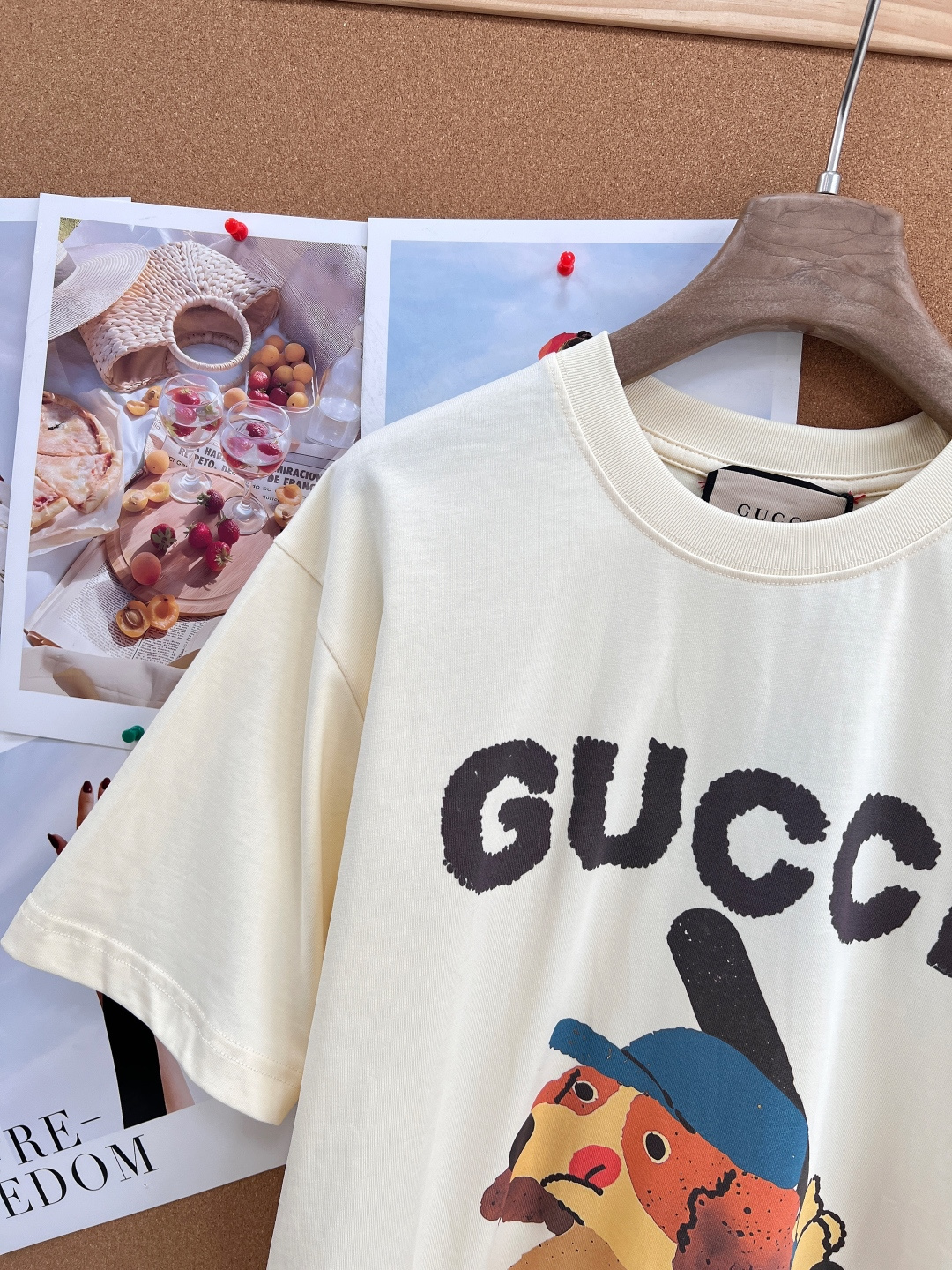 グッチ アニマルシリーズ ベースボール子犬 半袖Tシャツ ミルクホワイト 詳細画像 3