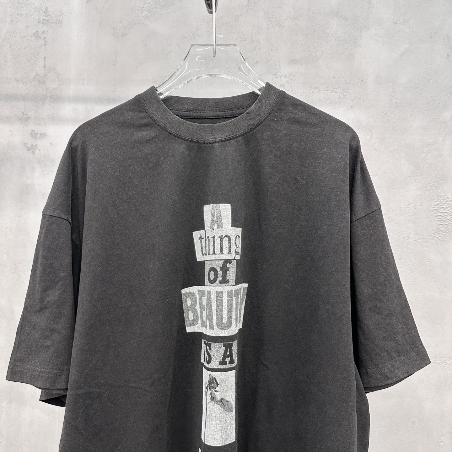 オーバーサイズ グラフィックプリント 半袖Tシャツ ブラック 詳細画像 3