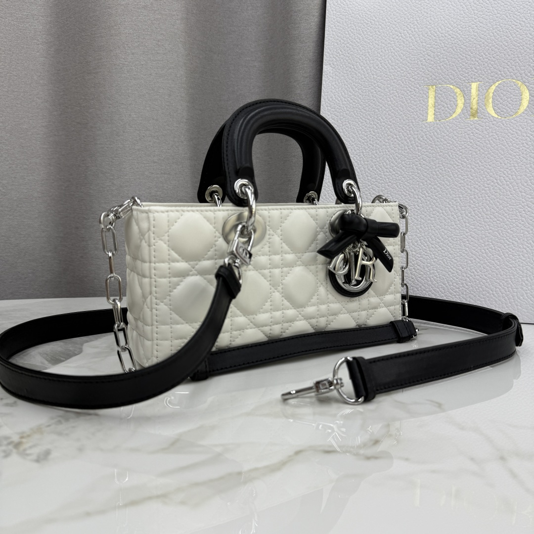 ディオール Lady D-Joy バッグ オフホワイト ブラック M9240 詳細画像 2
