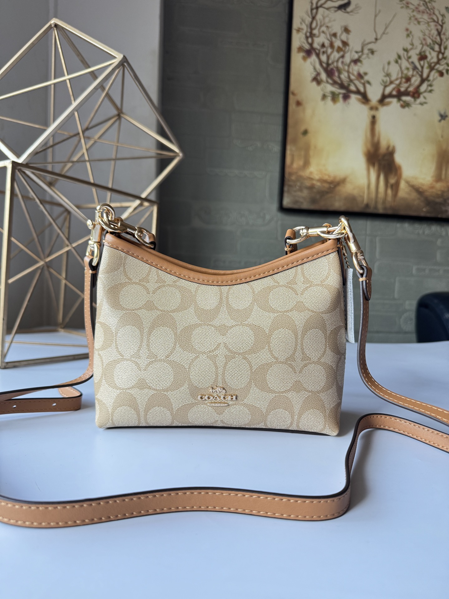 コーチ Mini Laurel ショルダーバッグ ベージュ CBH16 詳細画像 2